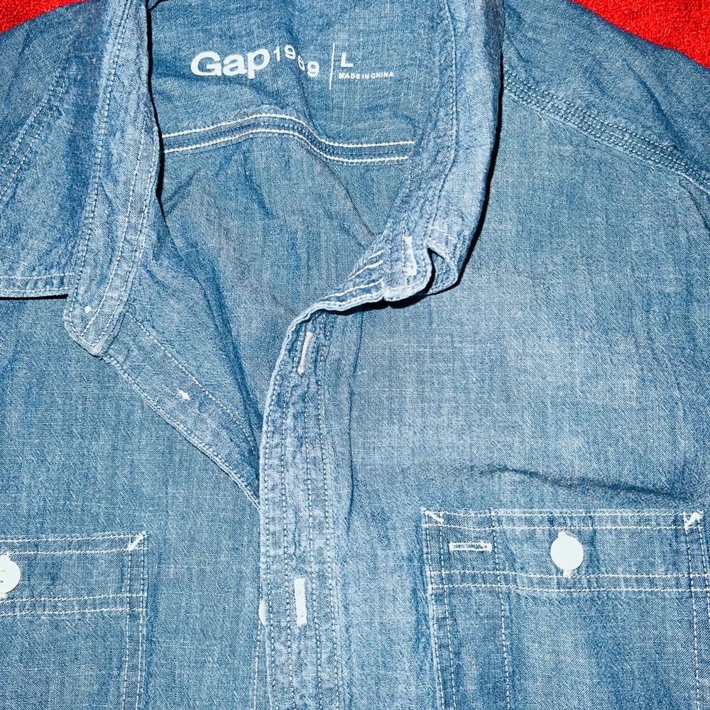 GAP Classic Blue Button-Up Shirt
